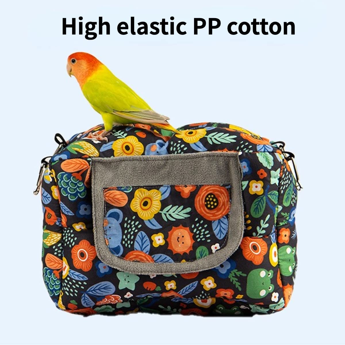 Hamaca colgante de invierno para loro, cama para dormir, cama para loro, lavable, para loros, periquitos, cacatúas, periquitos, periquitos, periquitos, pájaros de apornis (grande, naranja)