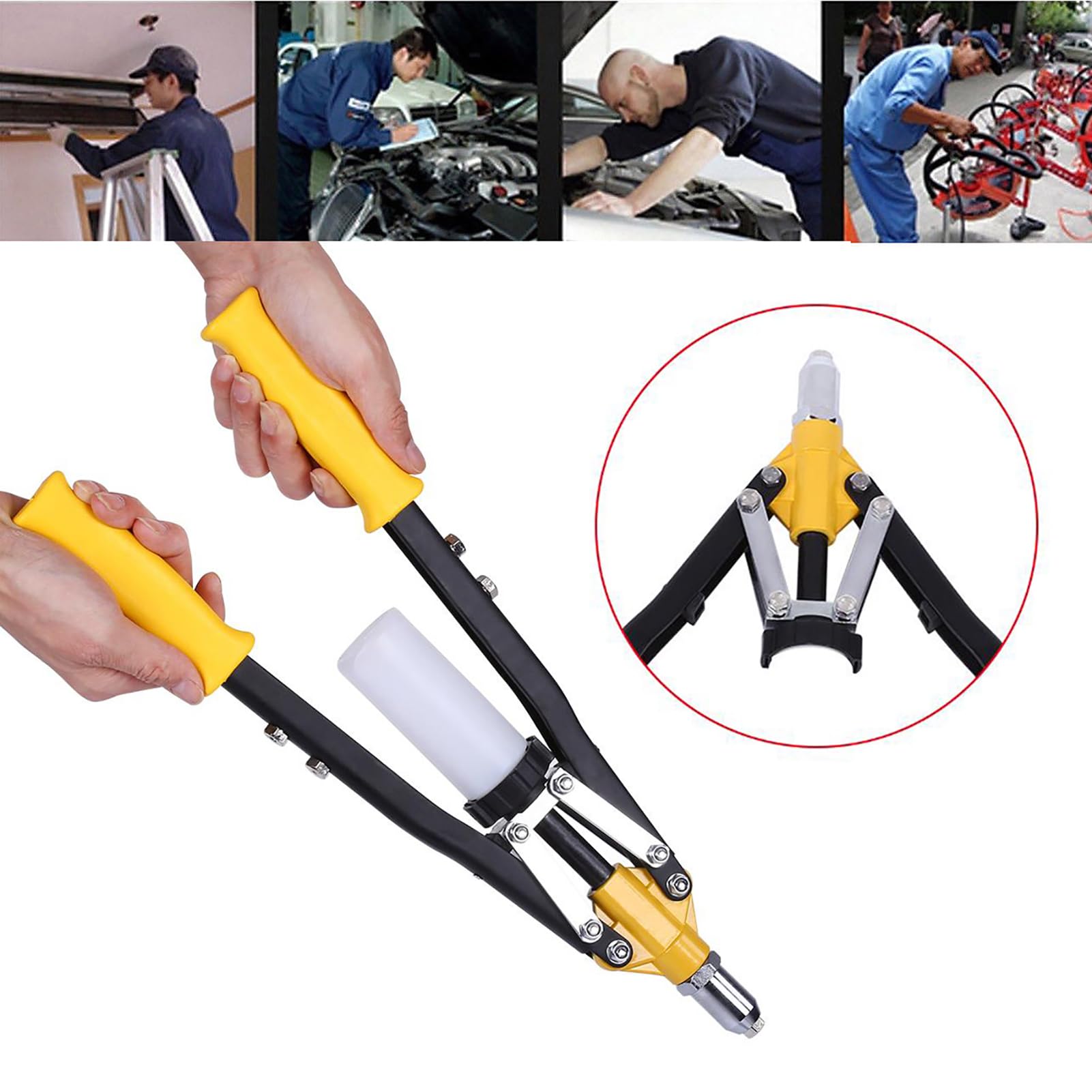 Rivettatrice per rivettatrice con rivettatrice manuale professionale 2,5 mm, 3 mm, 3,2 mm, 4 mm, 5 mm, 6 mm