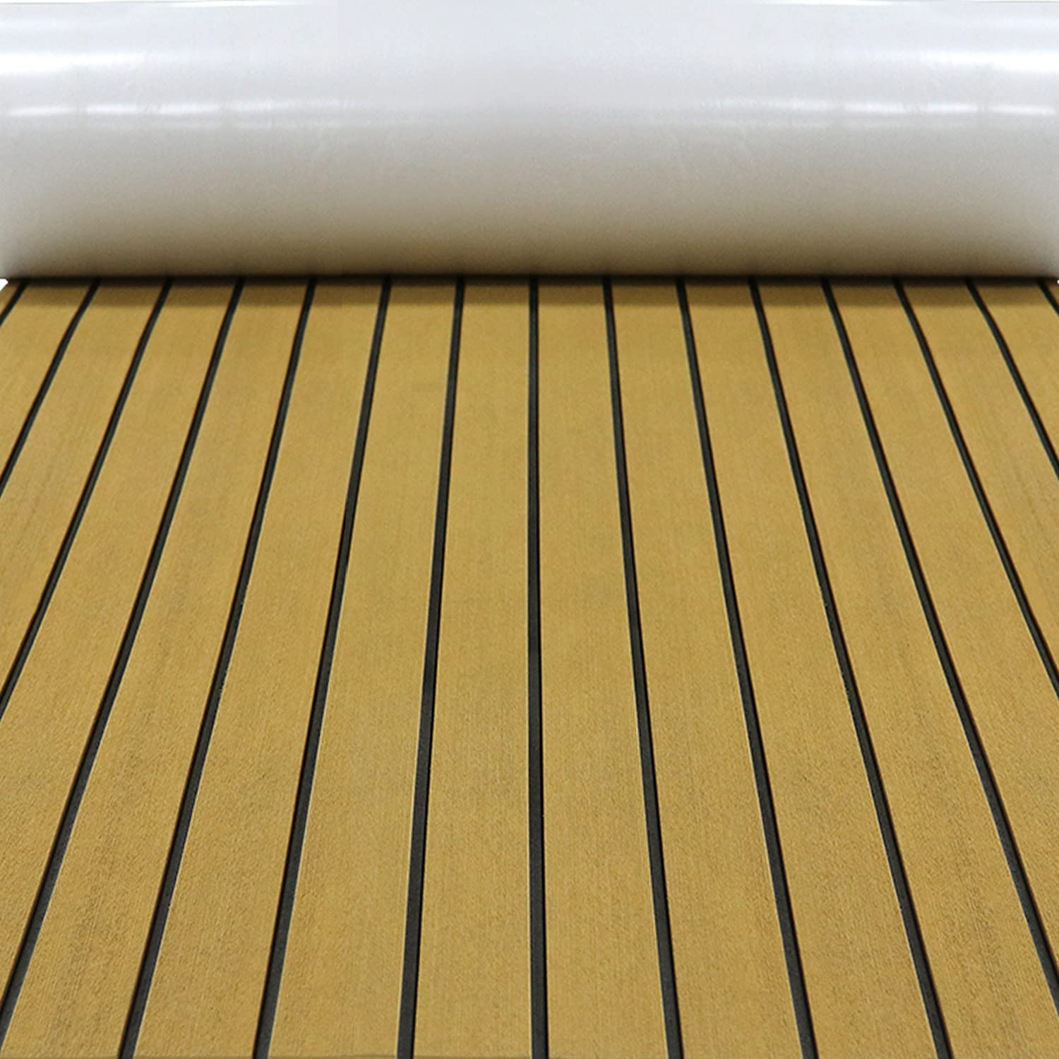 Buy EVA Foam Boat Flooring Decking Sheet 94.5" x 45.3"/35.4" Faux Teak
