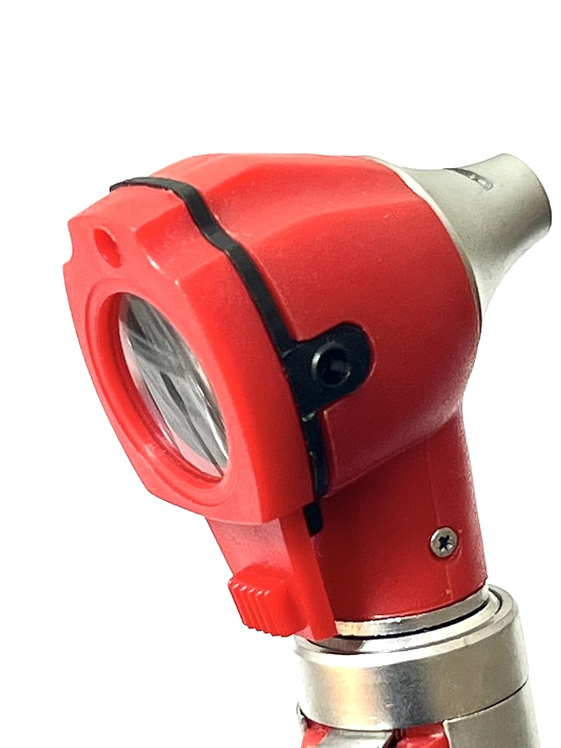 Cynamed Otoscope - Ear Scope with Light, Ear Infection Detector, Both Adult and Pediatric Disposable Specula Tips (RED)