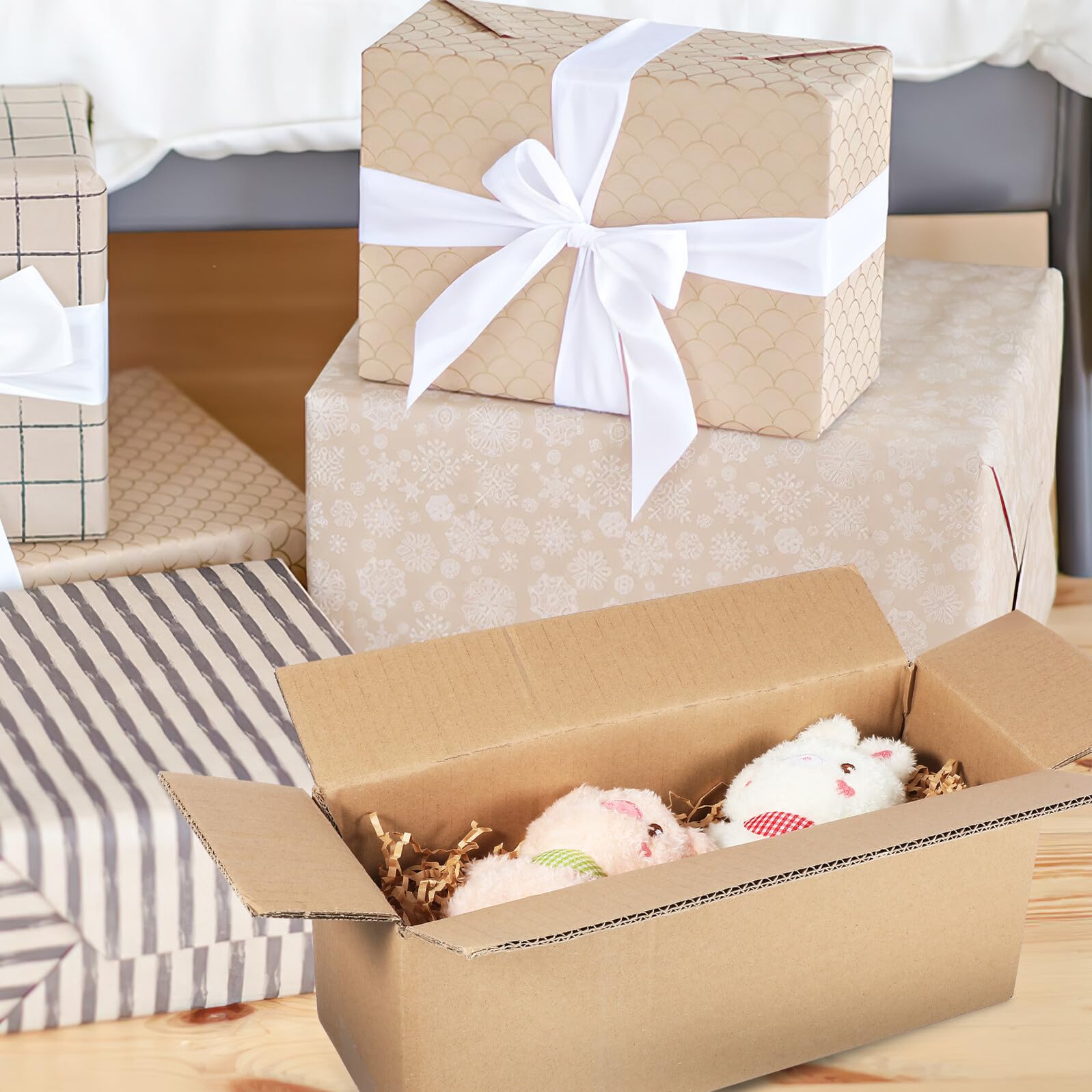 10 Piezas Cajas de Embalaje para Envio Cajas de Carton Corrugado para Pequenas Empresas y Mudanzas