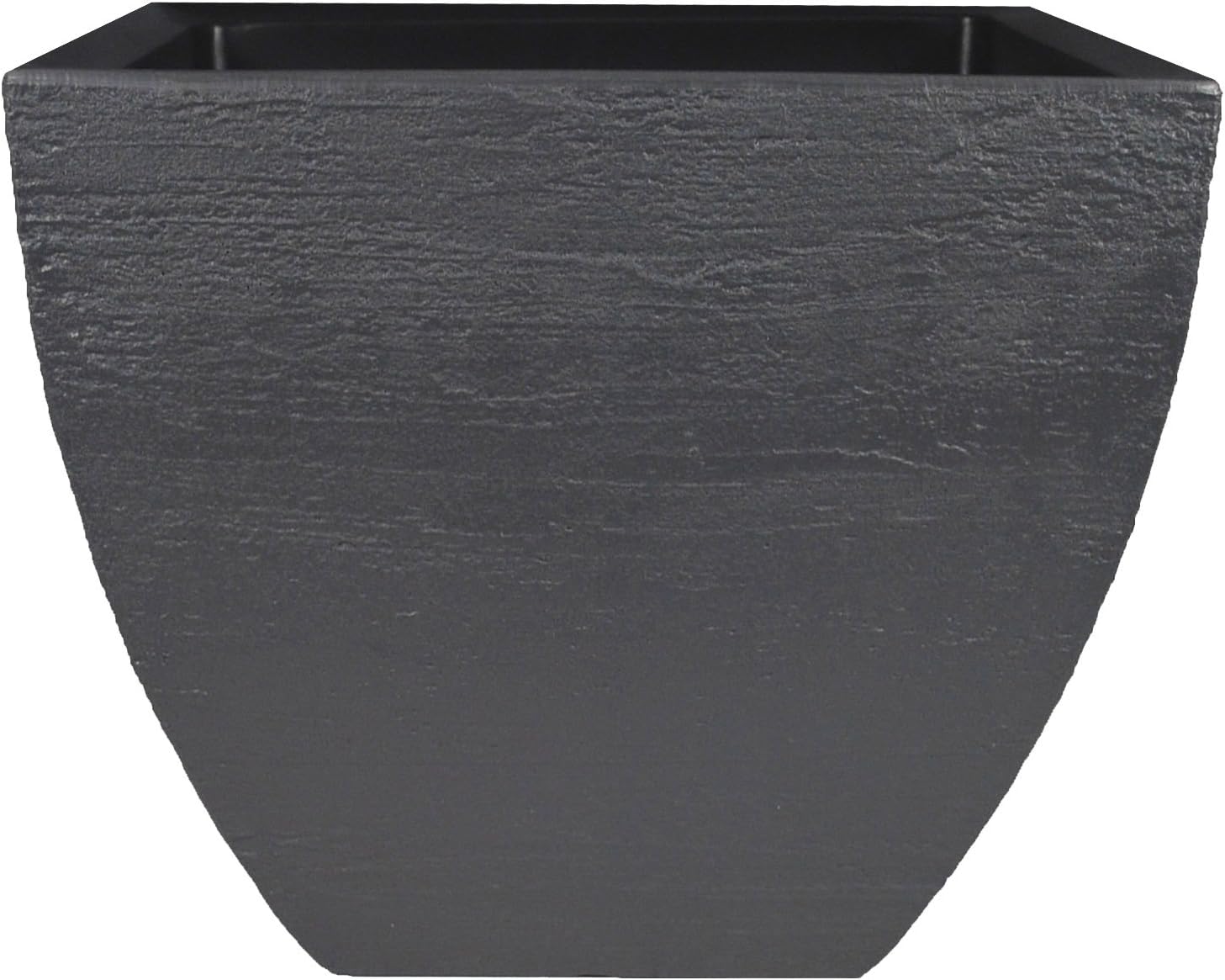 Tusco Products MSQ16SL Modern Square Garden Planter, 16-Inch, Slate