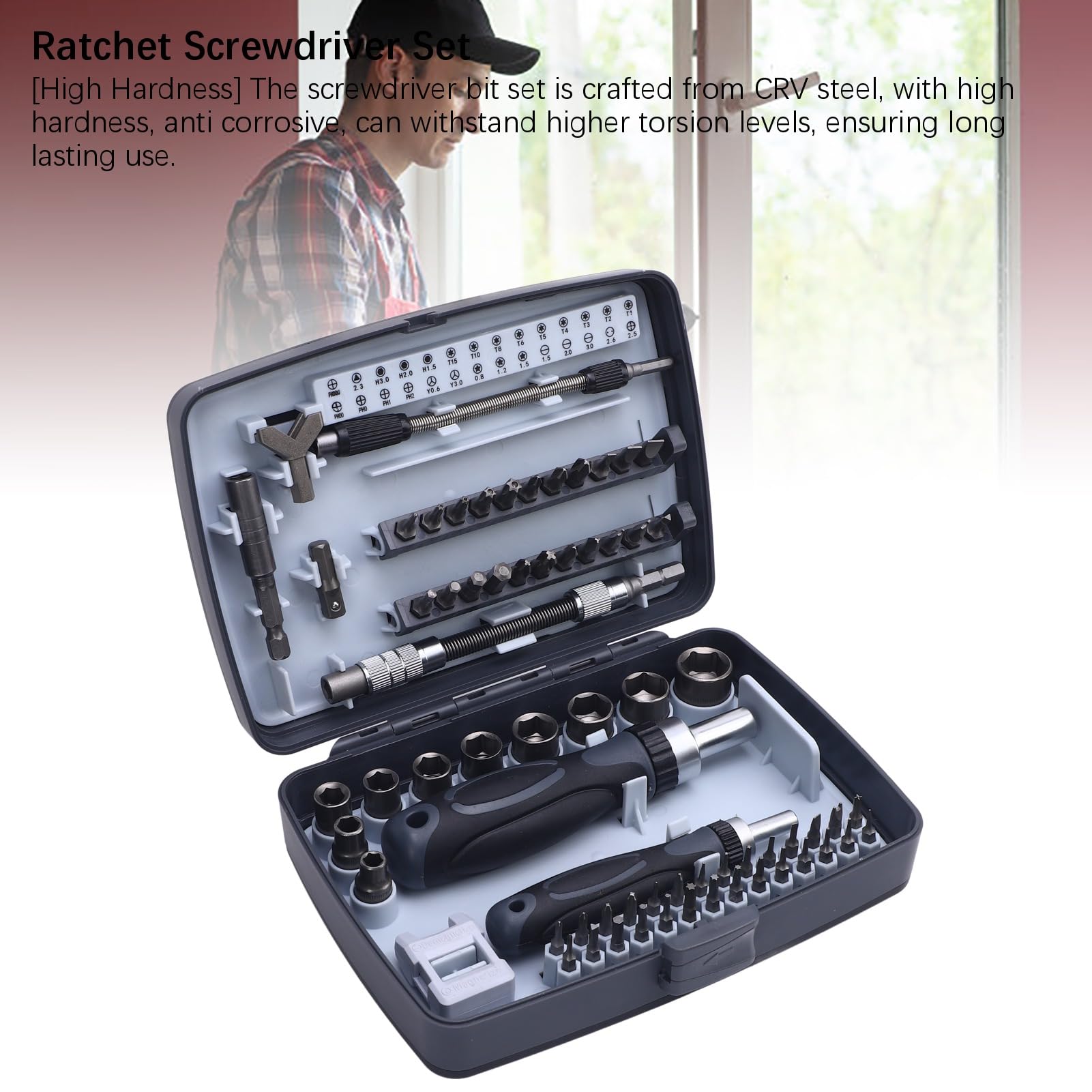 68 en 1 Ratchet destornillador conjunto de alta dureza CRV acero múltiples sockets y bits de reparación kit de bicicleta para bicicleta mantenimiento electrónico