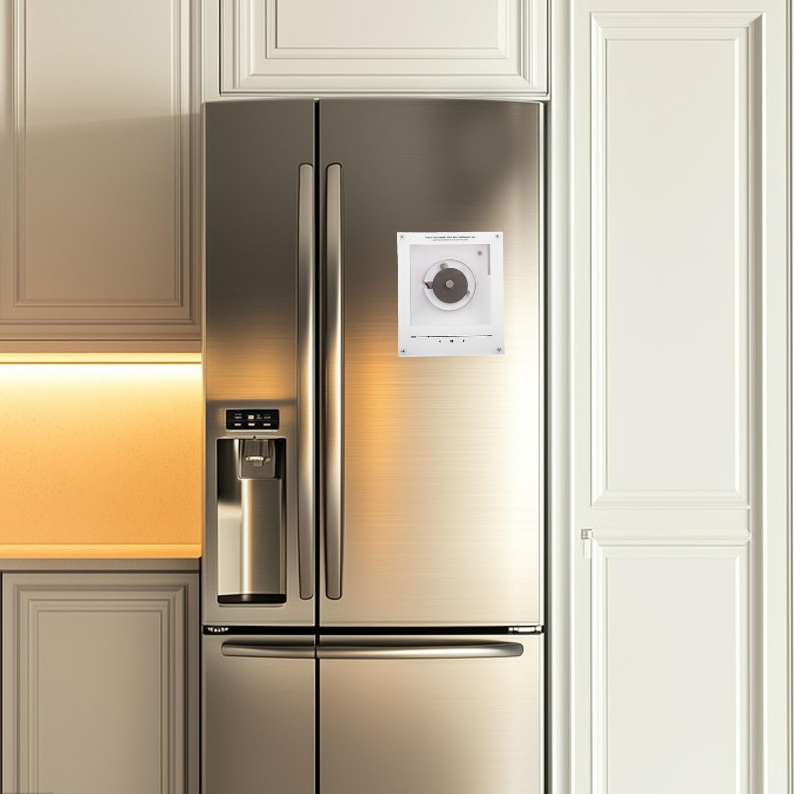 banapoy Lettore Musicale Frigorifero Magnetico Giradischi NFC Luce