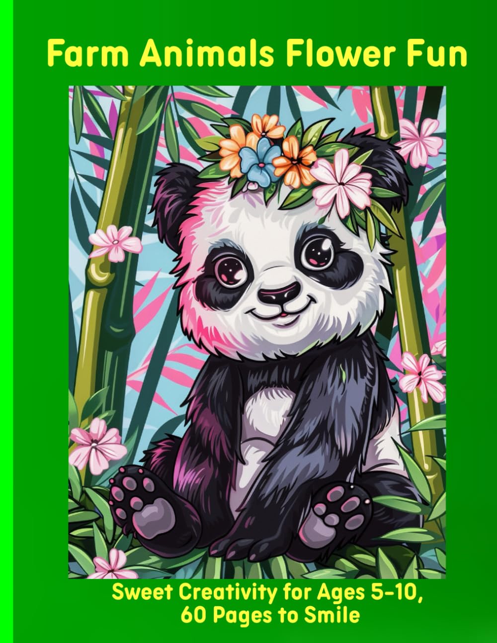 Farm Animals Flower Fun: Sweet Creativity for Ages 5-10, 60 Pages to Smile