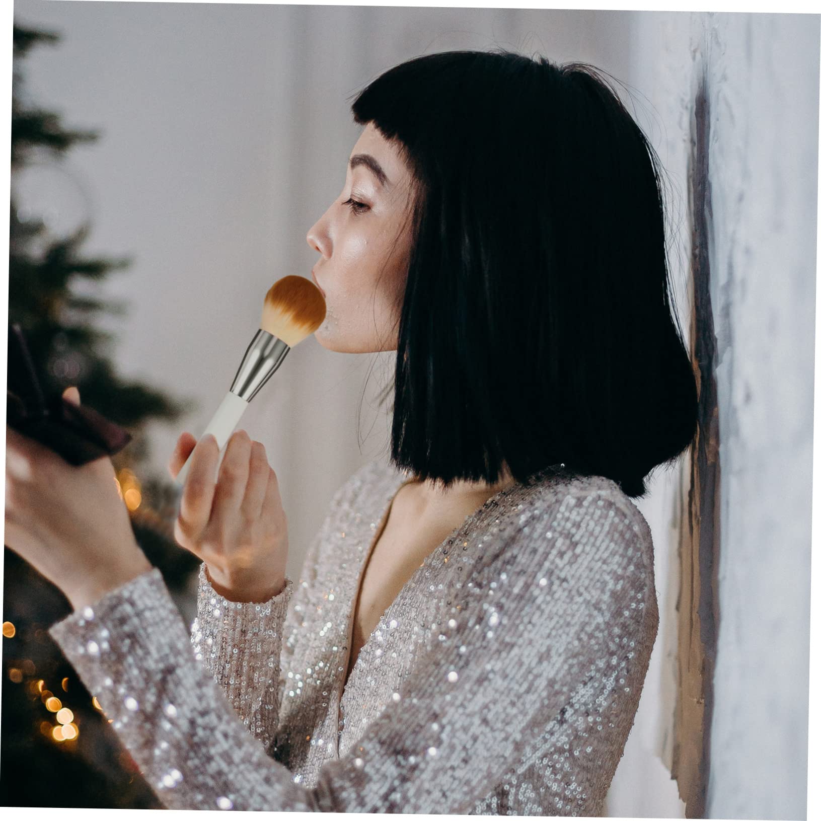 Ipetboom 3pezzi Pennello Per Fondotinta e Fard Con Setole Sintetiche Morbide Strumento Makeup Per Donne Per Creare Un Aspetto Naturale e Uniforme