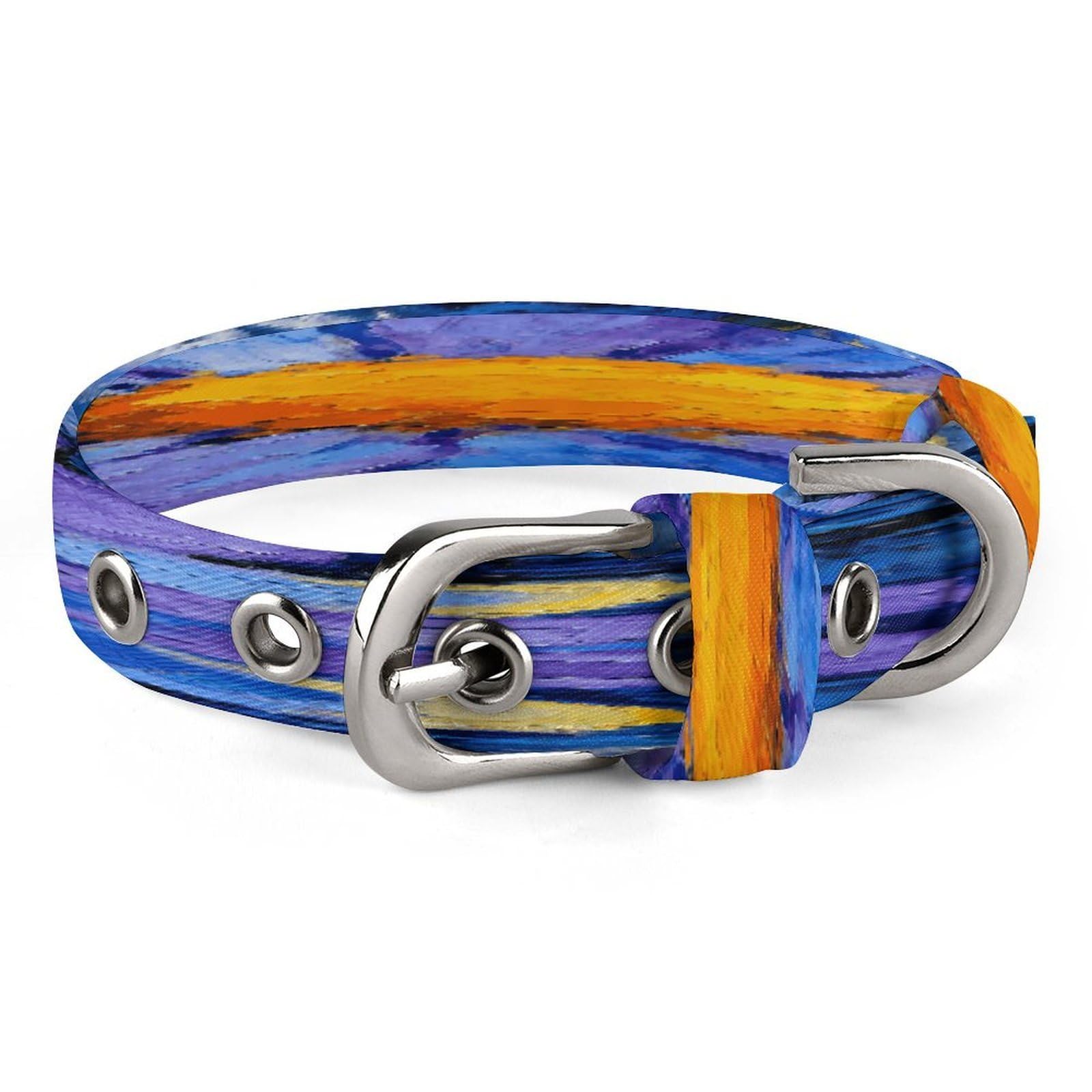 Collar de perro transpirable y suave de tela Oxford con hebilla segura para cachorros