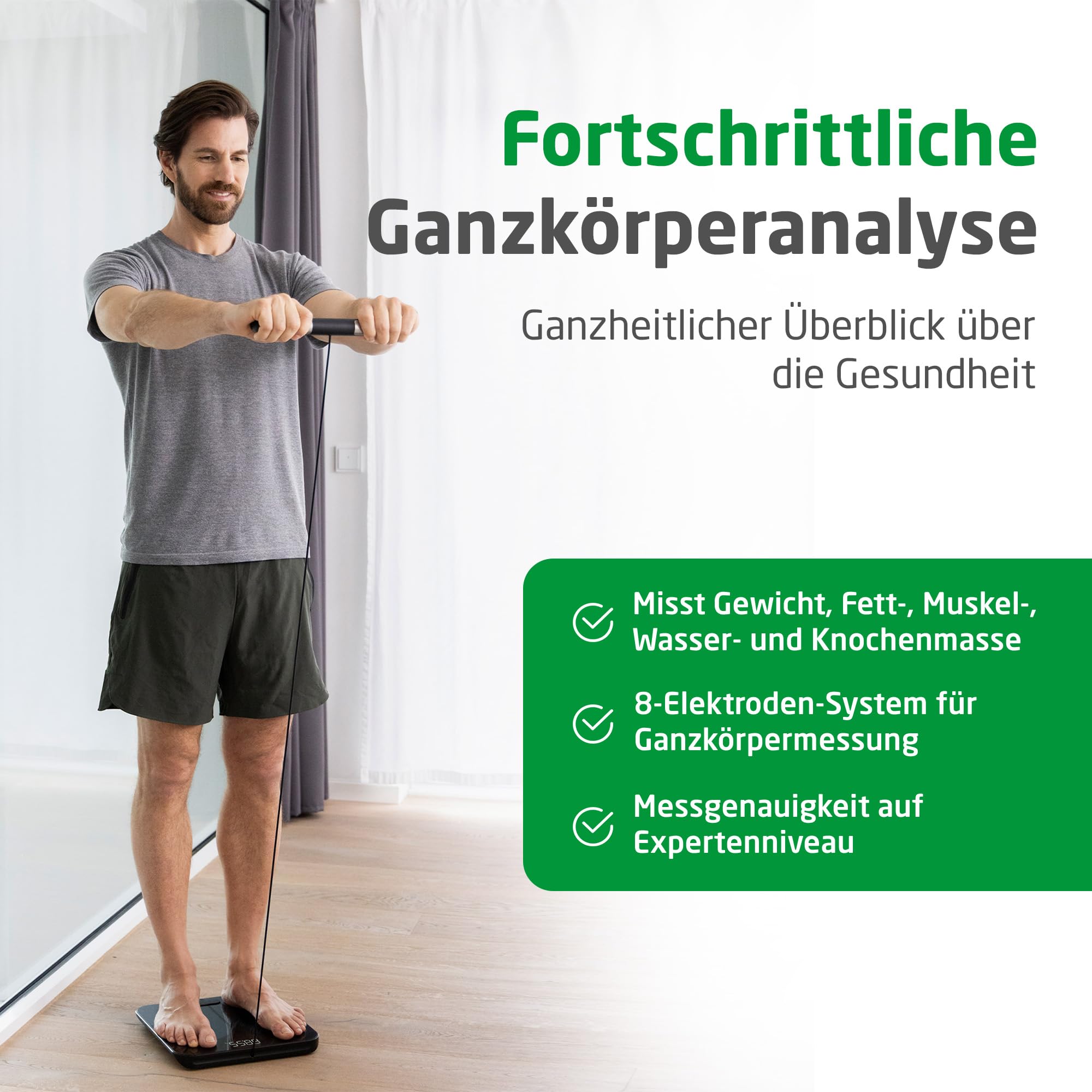medisana BS 850 connect Körperanalysewaage mit Handsensoren, Körperwaage mit 8 Elektroden, Messung von Gewicht, Körperfett, Muskelmasse etc., Personenwaage smart mit App-Anbindung