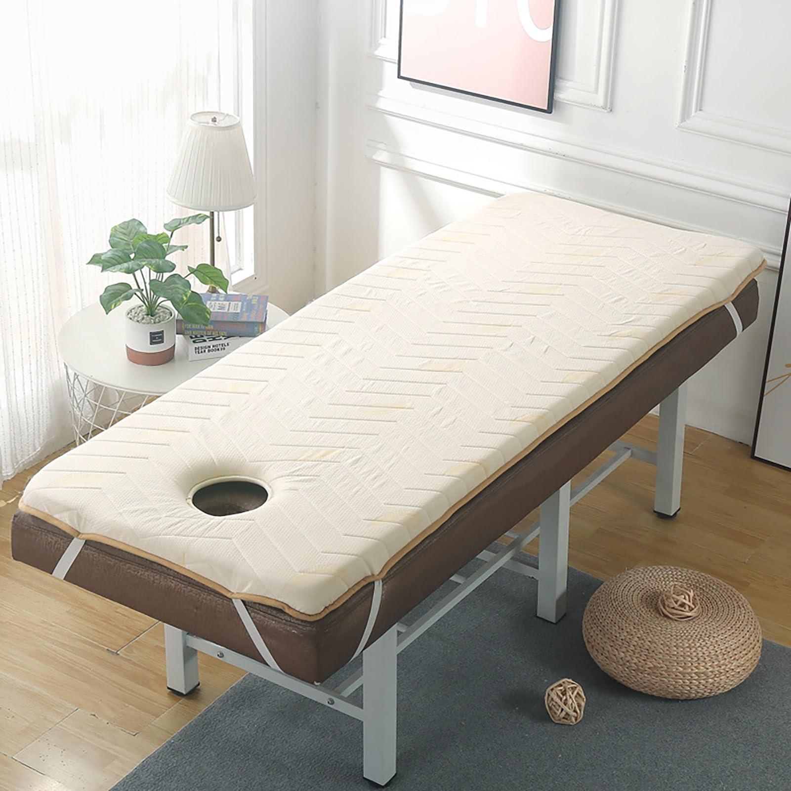 Matelas de salon de beauté antidérapant avec trou de lit respirant