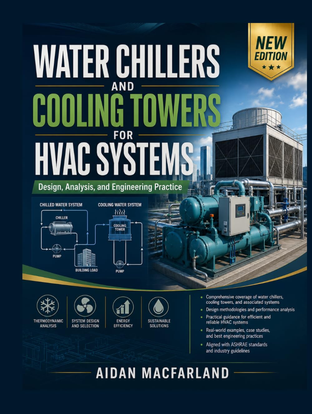 Water Chillers and Cooling Towers for HVAC Systems: Design, Analysis, and Engineering Practice
