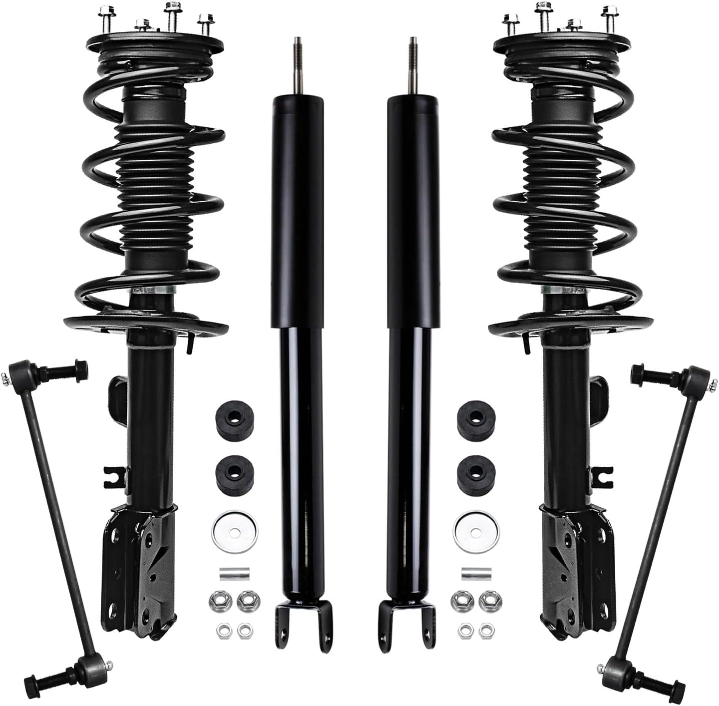 Detroit Axle Front Struts and Rear Shocks Suspension Kit for 2013–2018 Ford Explorer (FWD)