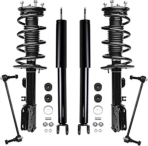 Detroit Axle Front Struts and Rear Shocks Suspension Kit for 2013–2018 Ford Explorer (FWD)
