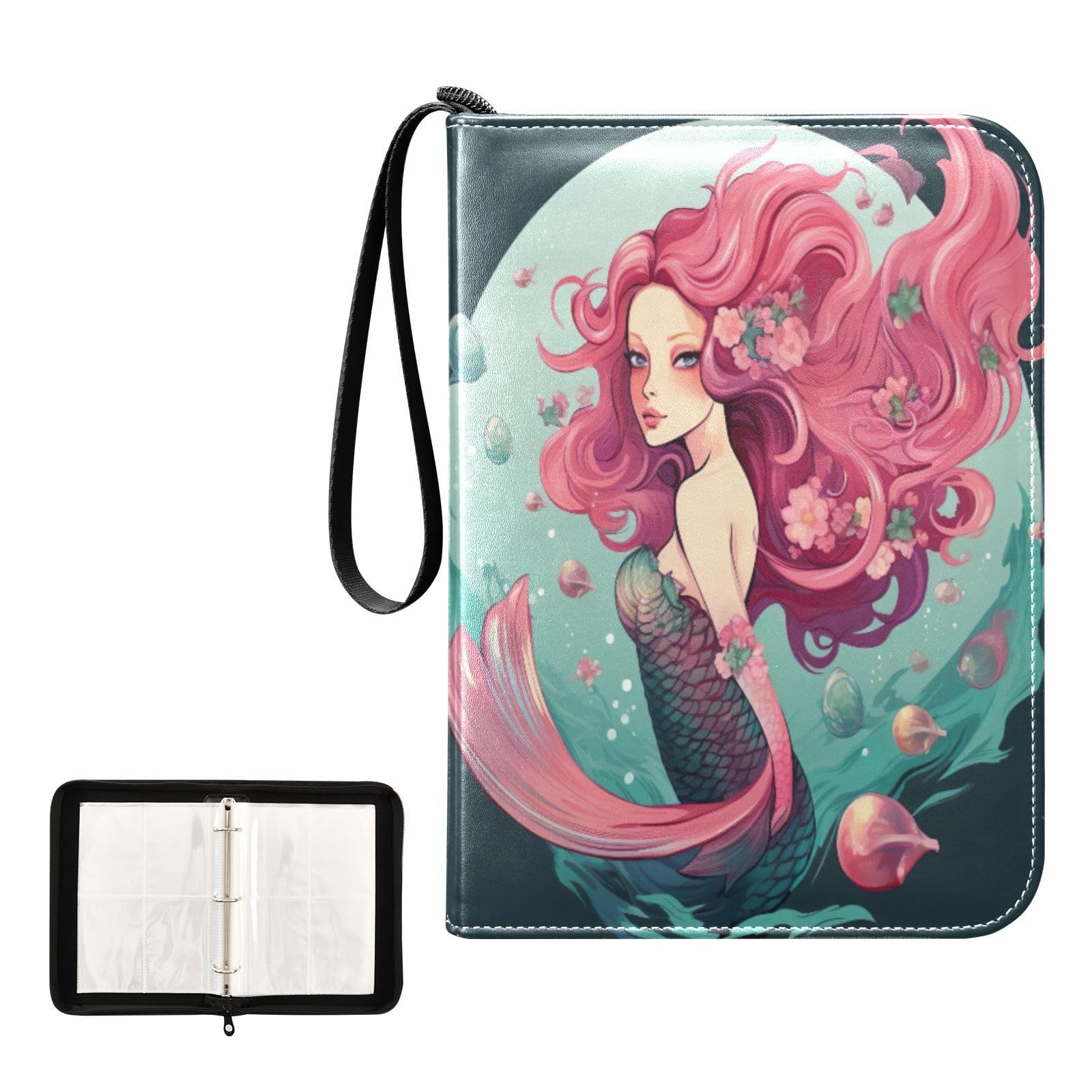 mermaid card sleeves Amazon.com: Coikll Pretty Mermaid Card Binder with 50 Removable Page Sleeves  PU Leather Collectible Trading Card Albums Book with Zipper for Games Card,Baseball  Cards : Toys & Games