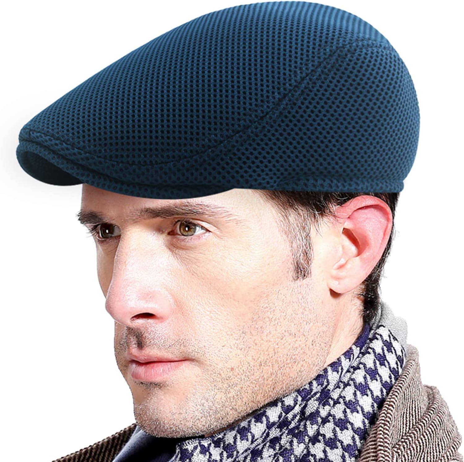 Stile Newsboy Berretto Piatto Uomo Estate Regolabile 55-60cm