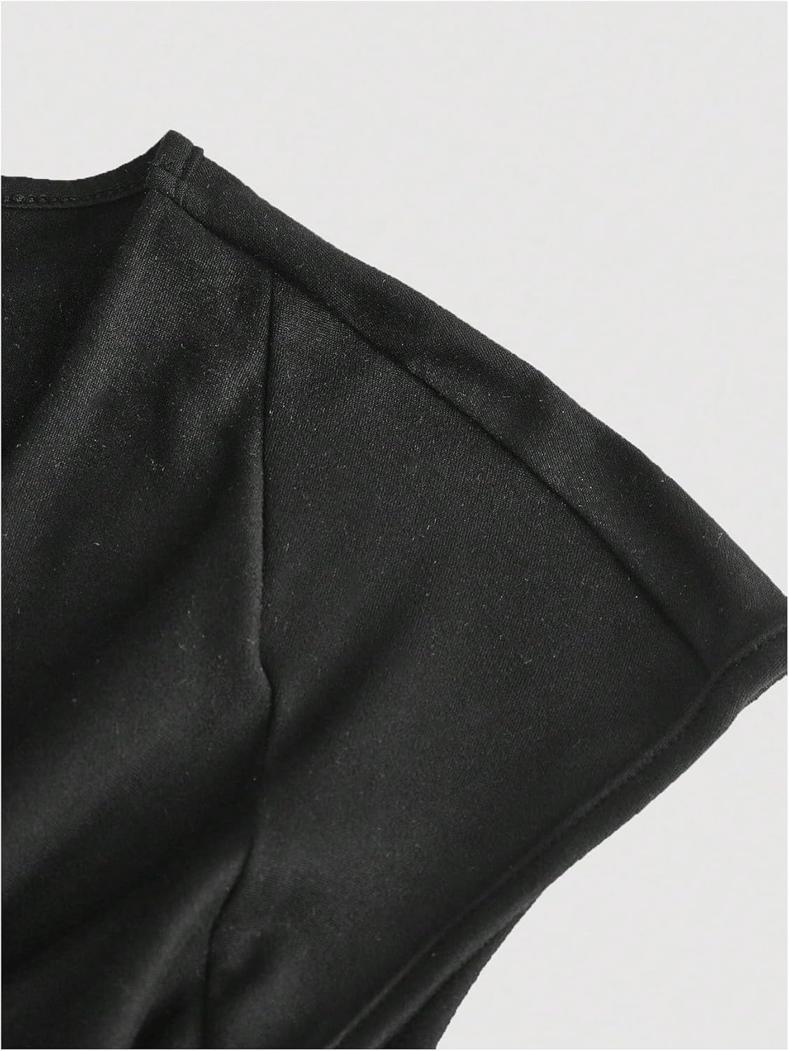 Verdusa Women's Drape Front Cinched Waist Tops Ruched Cropped T Shirts Trendy Clothes - Image 3