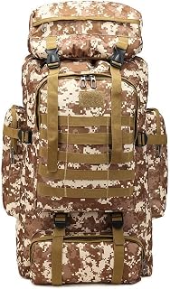 BANGE Mochila Grande Impermeável 80 litros Camping Trilha Camuflada Tática Militar Cargueira Aventura Pesca Acampamento