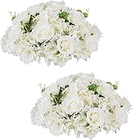 Vista 31 de Bolas de flores de rosas rojas para centros de mesa: 6 piezas de centros de mesa de flores de diámetro de 11.8 pulgadas para mesas en decoración