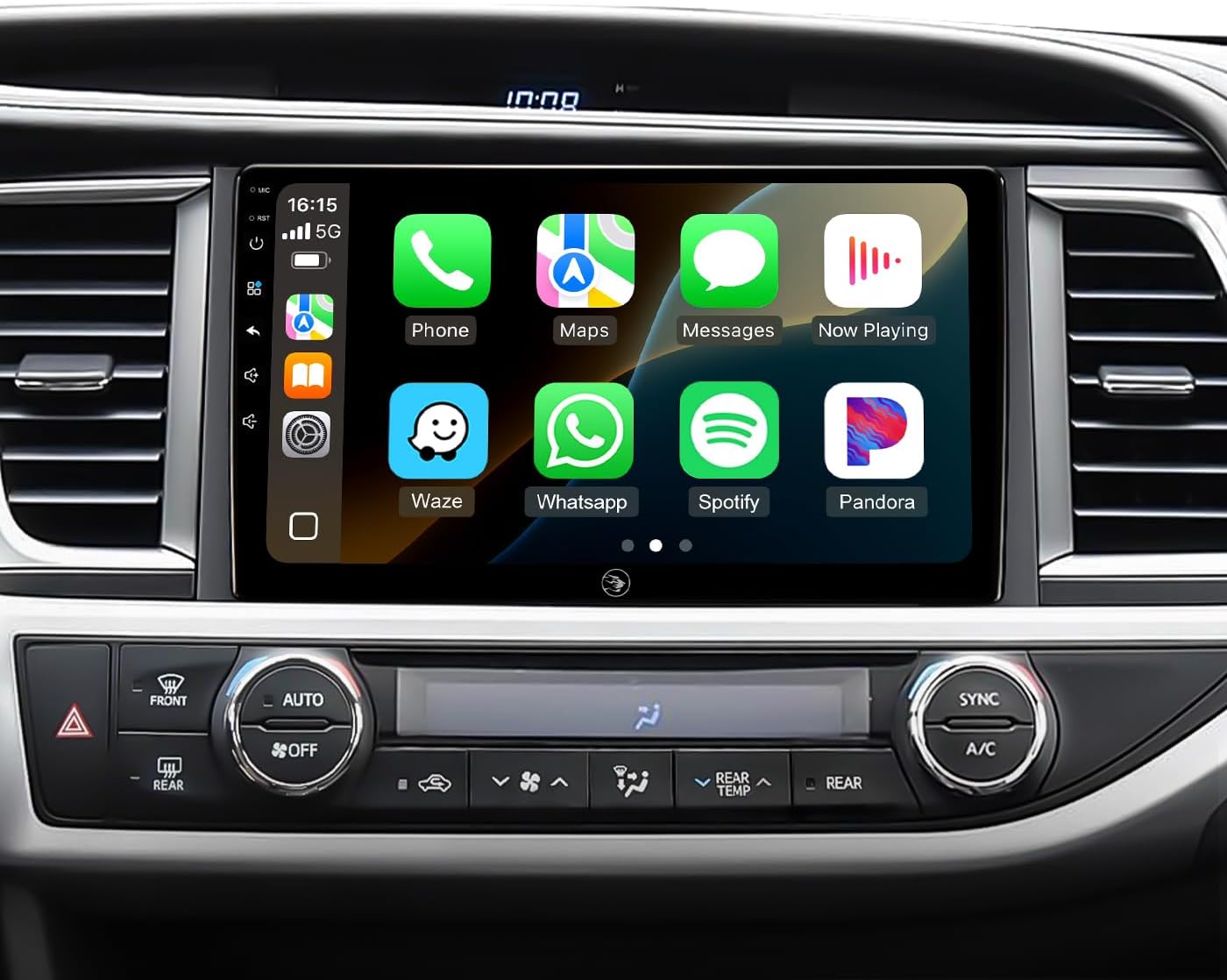 10.2 Inch Car Radio Stereo for Toyota Highlander 2009-2013 Wireless CarPlay & Android Auto, 5G WiFi GPS Navigation, Bluetooth FM/SWC, 1080P Backup Camera Touchscreen (for 2009-2013 Highlander)