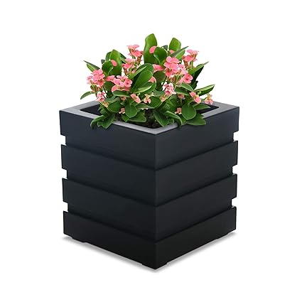 Mayne Inc 5860-B Freeport Patio Planter 18X18 Black