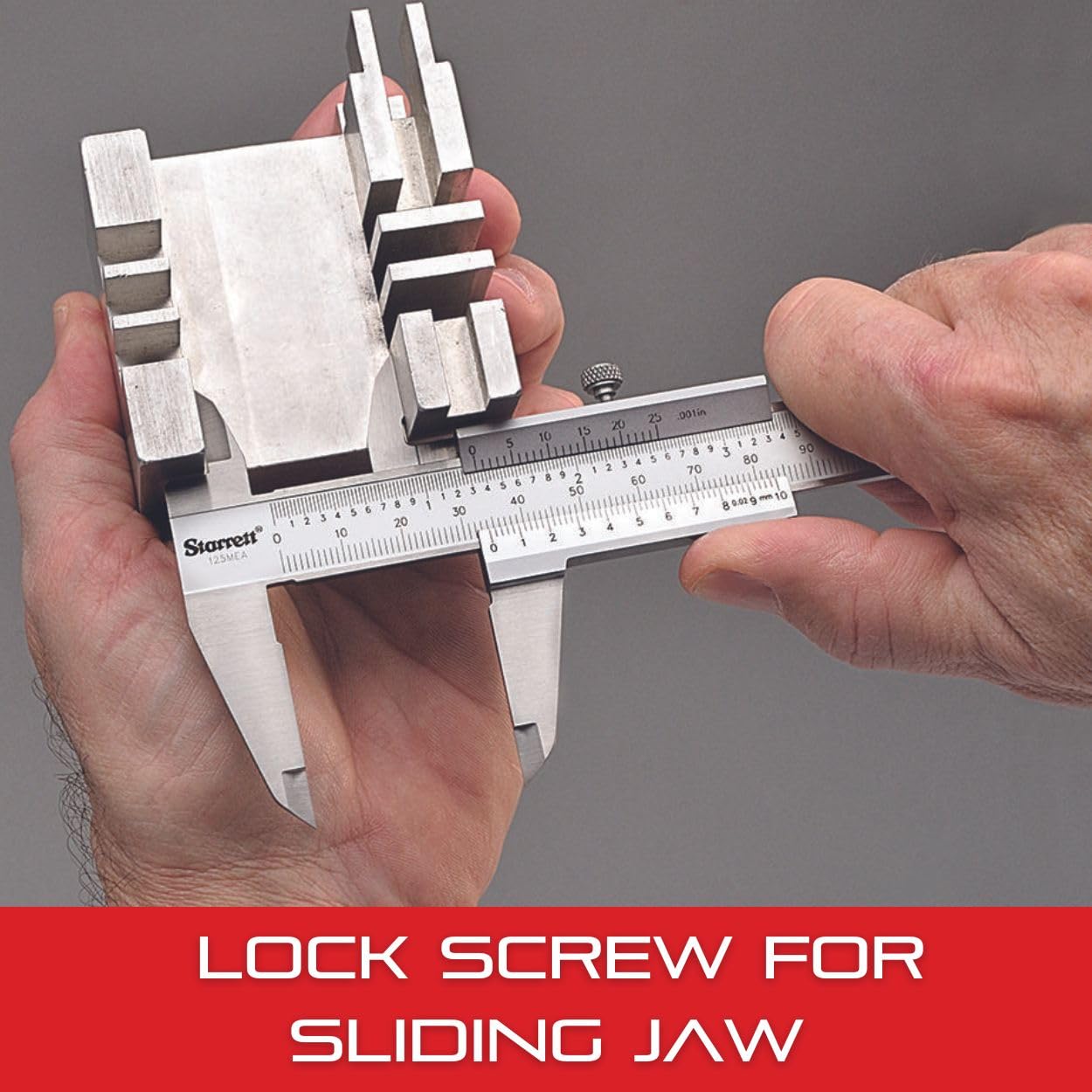 Starrett 123Z-6 W/SLC Vernier Caliper, Steel, Nib Style Jaw, 0-6" Range, +/-0.0005" Accuracy, 0.001" Resolution