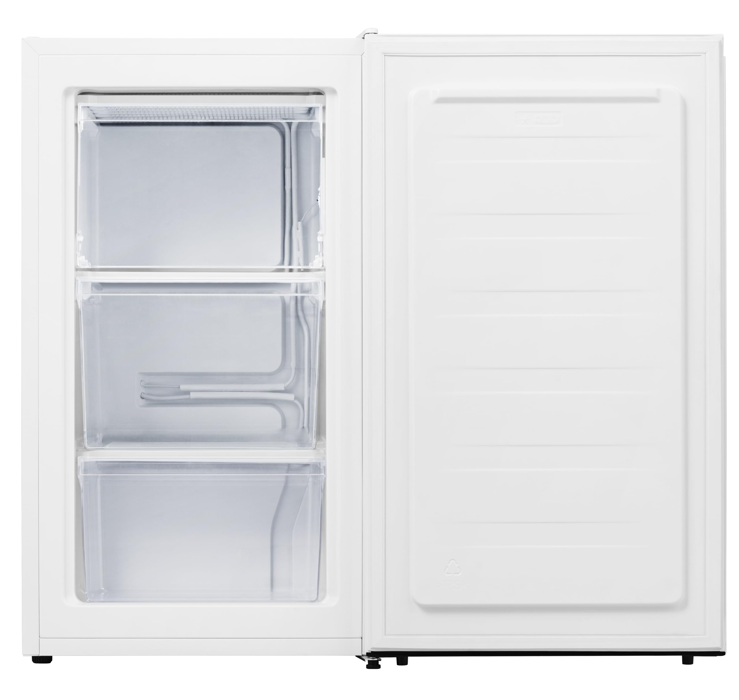 PKM GS61E Gefrierschrank 61 Liter Nutzinhalt | Weiß | Flüsterleise mit 38 dB | Wechselbarer Türanschlag | 4 Sterne Gefrierfach | Energieeffienzklasse E | Gefrieren | Freistehend
