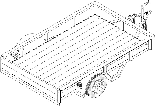 The Trailer Parts Outlet - Planos de remolque utilitario (8' x 5' - Modelo T1108) - 14 sencillos pasos prácticos