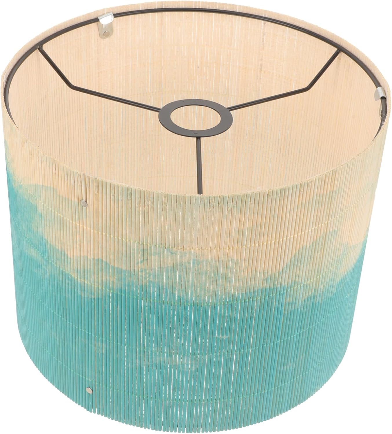 LALAFINA Bamboo Lamp Shade 11.81X11.81X9.05In Decorative Hanging Lampshade for Table Floor Pendant Light Home Decor