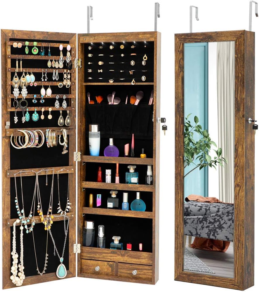 GISSAR Jewelry Organizer Full Length Mirror Jewelry