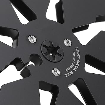 1/4 7 Inch Sound Tape Empty Reel, 8 Holes Open Reel Sound Tape Empty Reel for Reel to Reel for Studer, Improve Sound Quality Aluminum Alloy (Black)