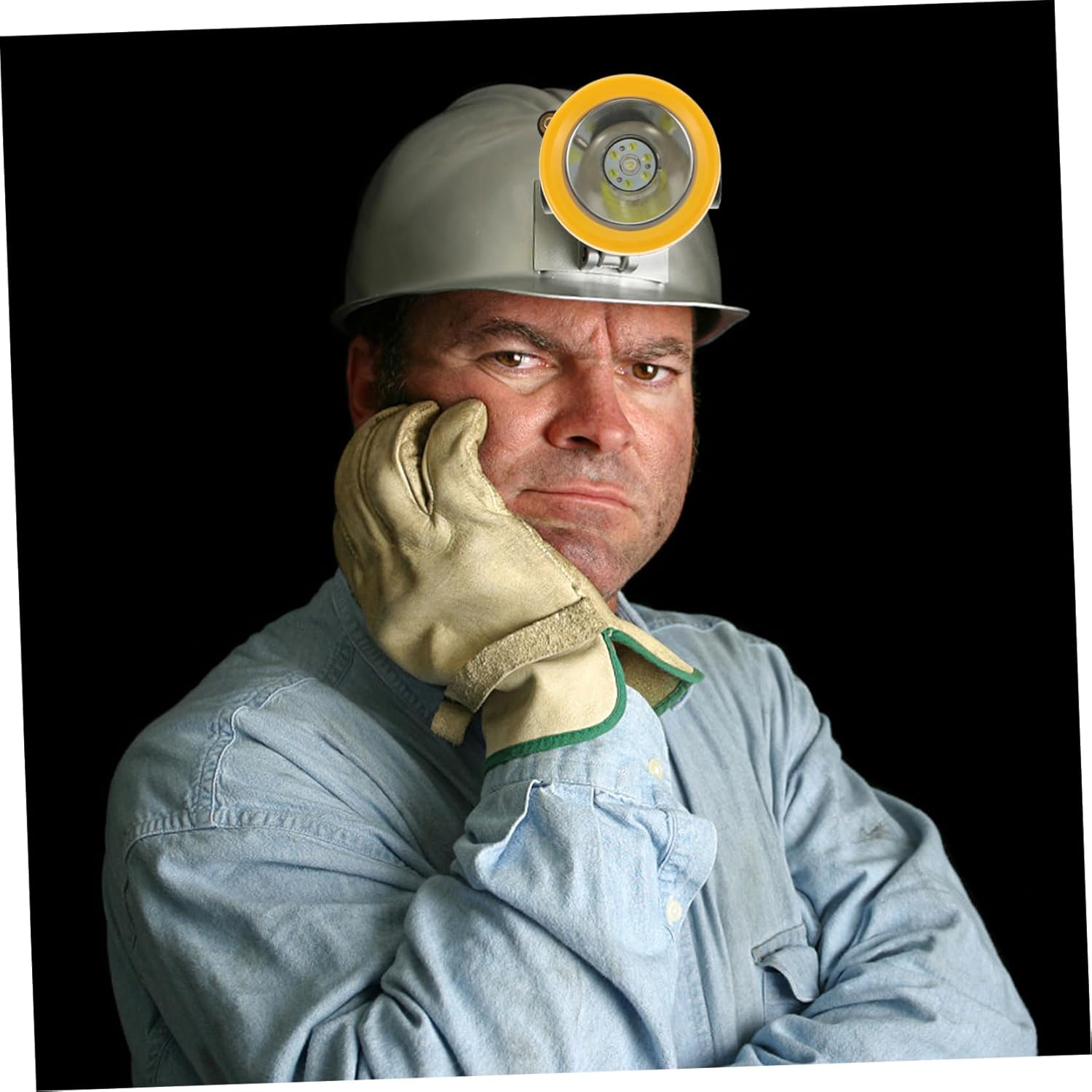 Housoutil Mining Light Led Headlamp Hard Hat Strap Rechargeable Hunting Light for Outdoor Gear Us Plug