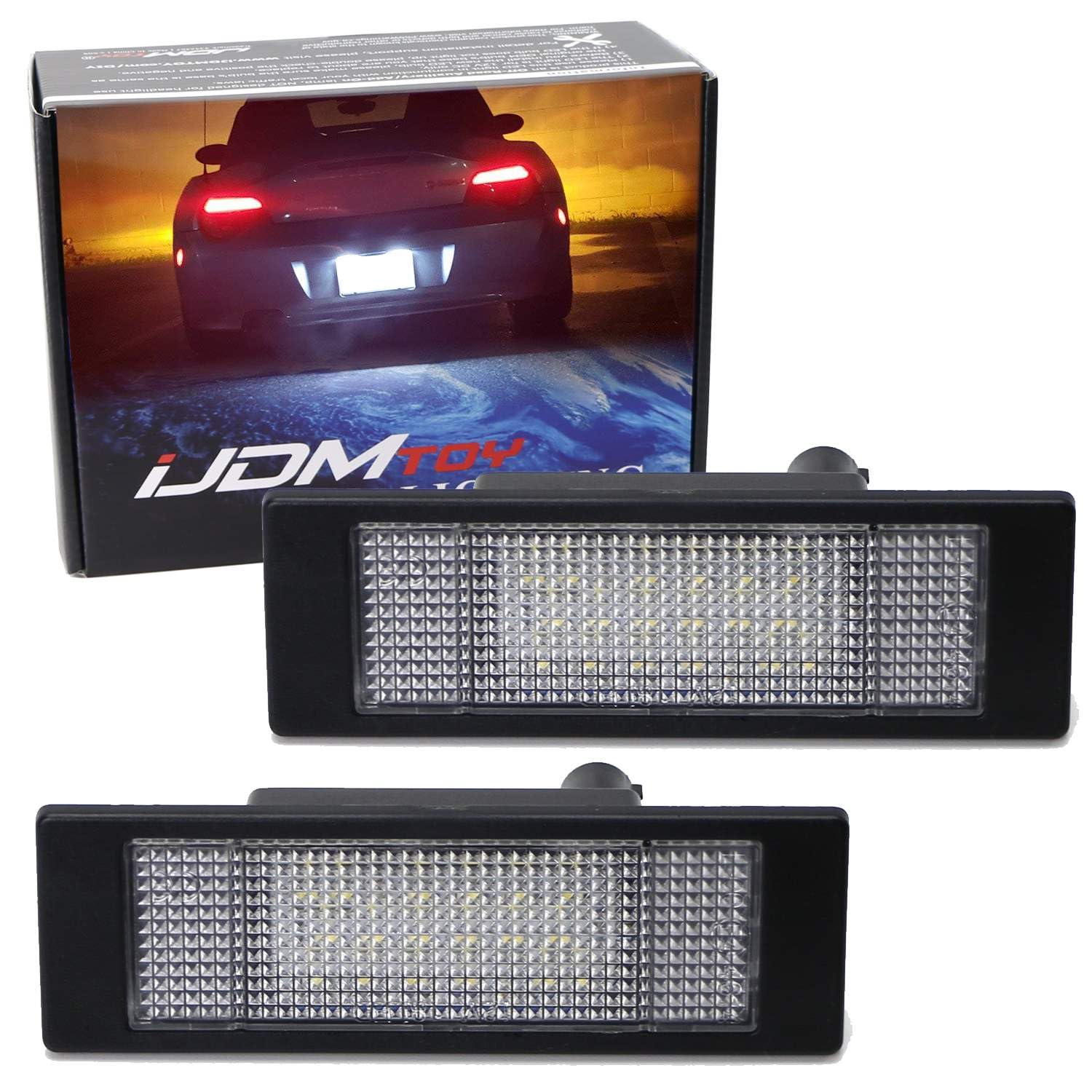 Amazon.com: iJDMTOY OEM-Fit 3W Full LED License Plate Light Kit