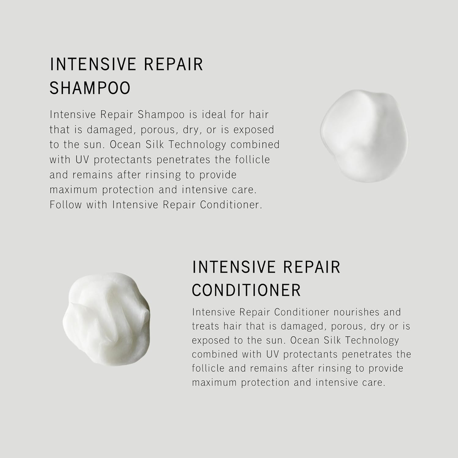 SACHAJUAN Intensive Repair Shampoo & Conditioner Set | Ocean Silk Technology & UV Protection for Dry Damaged Hair | Nourishes, Strengthens & Restores | Vegan & Paraben-Free | Pack of 2 (8.4 oz) - Image 2