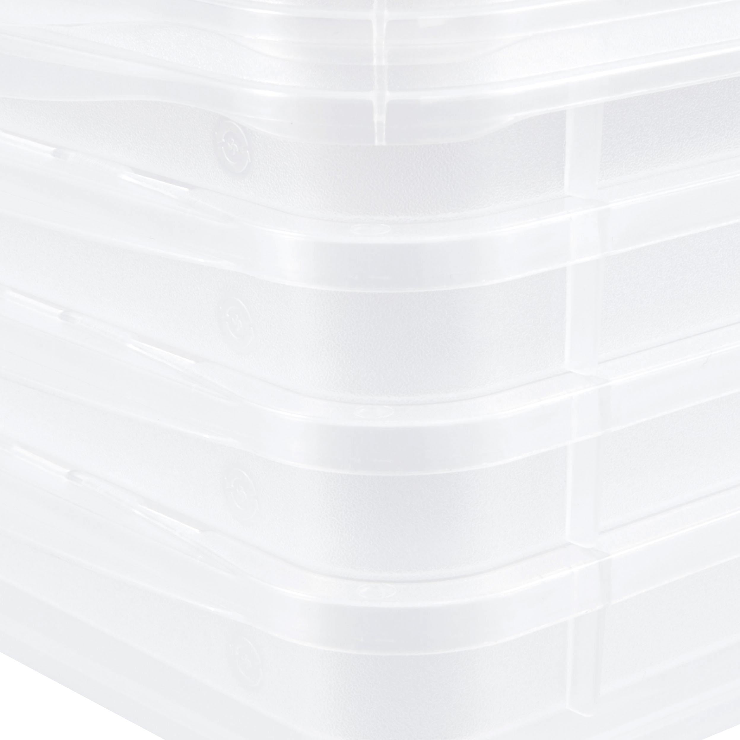keeeper Box Contenitore con Sistema di Ventilazione, Confezione da 4 Pezzi, 4 x 5,6 L, 33 x 19,5 x 12 cm, Bea, Trasparente