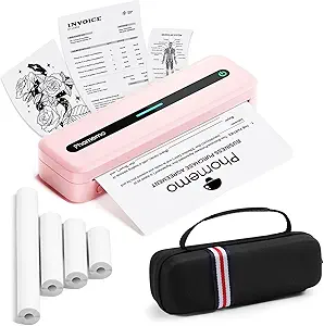 Phomemo M832 Portable Printers Wireless for Travel, Bluetooth Inkless Thermal Printer, Support 8.5"x11"/A4/4.33"/3.15"/2.08" Thermal Paper, Compatible with iPhone Laptop for Office School Home Use