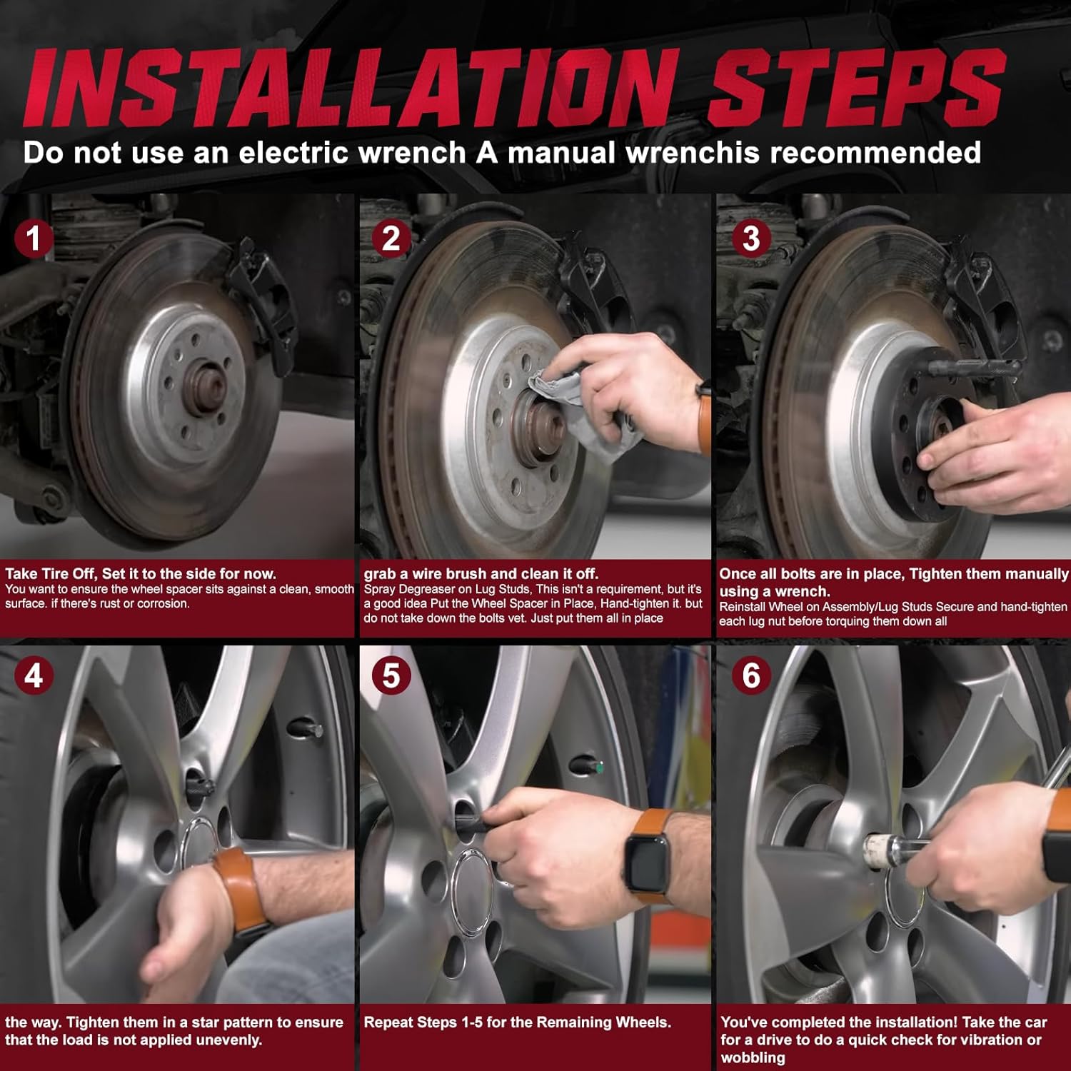 BDFHYK 5x114.3mm Wheel Spacers 1.5 inch Compatible with Ford Jeep Compatible with Lincoln Mercury, Forged 5 Lug Wheel Adapters 1/2 x 20 & 82.5 mm Hub Bore,Set of 4, Not Hubcentric - Image 6