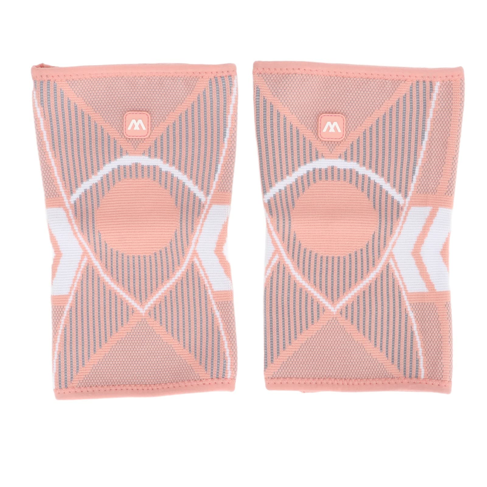 OUKENS 2 PCS Sports Knee Pads, Breathable Nylon Knitted Kneepad, 4 Sided Elastic Rope Knee Protector, Knee Braces Sleeves for Running Climbing Pink (M)
