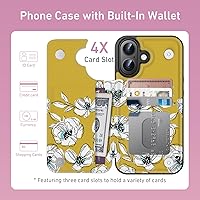 Vista 566 de LETO para iPhone 15 Pro Funda tipo cartera - Tapa tipo folio con patada - Diseños de moda - Tarjetero - Funda protectora para mujeres y niñas - 6.1