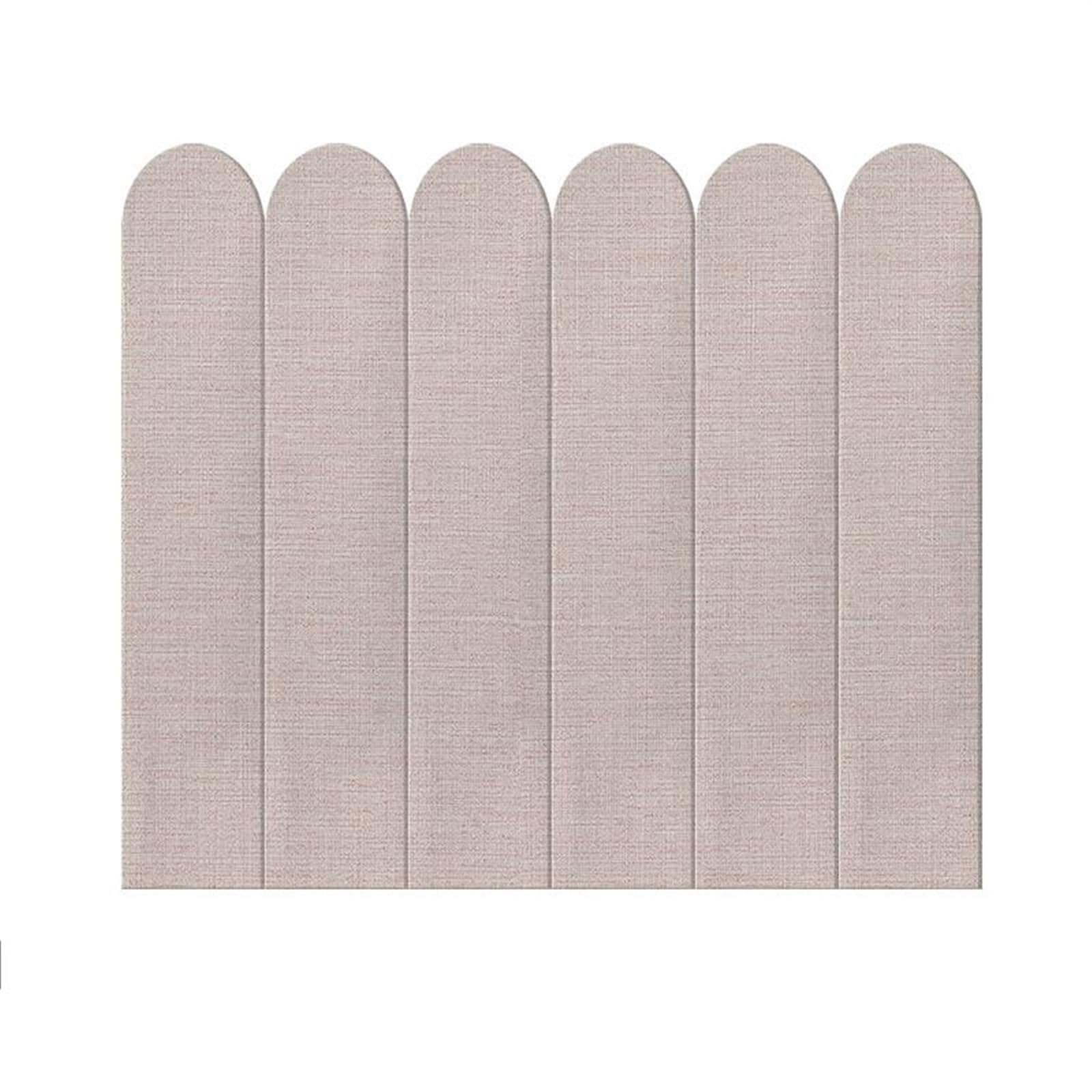 Revêtement mural décoratif doux dalles tissu beige autocollantes premium