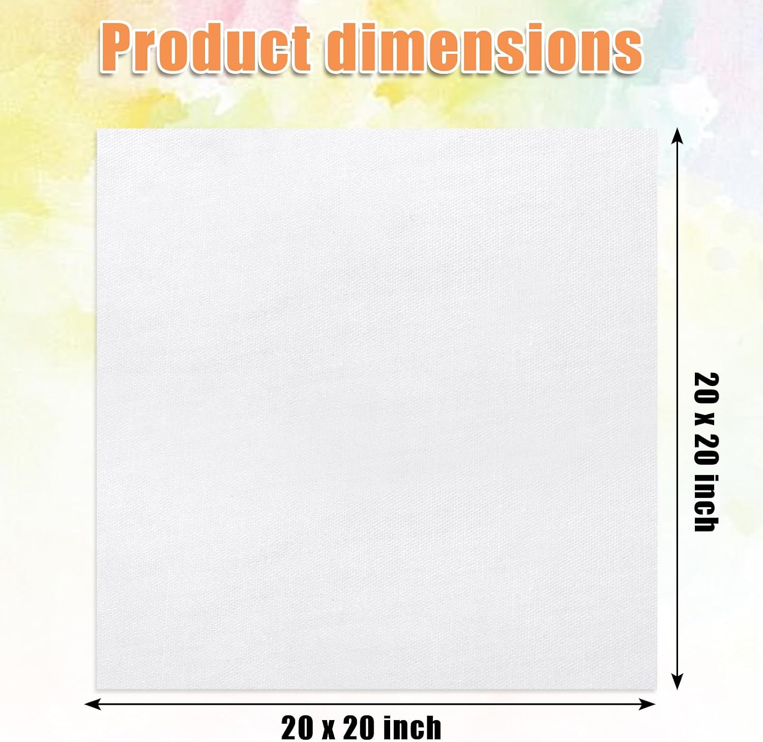 KKJIAF 20 Pcs 20x20 Inch White Cotton Fabric Squares Precut Quilting Fabric Bundles for Sewing, Patchwork, DIY Craft, Embroidery