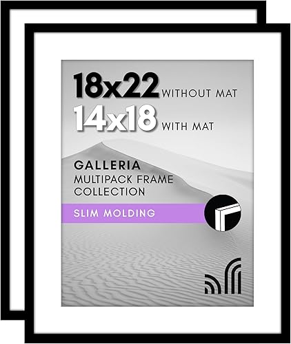 Vista 718 de Americanflat Portarretratos de 8 x 12 pulgadas con plexiglás pulido, juego de 2 portarretratos de 6 x 8 pulgadas con paspartú o para fotos de 8 x 12