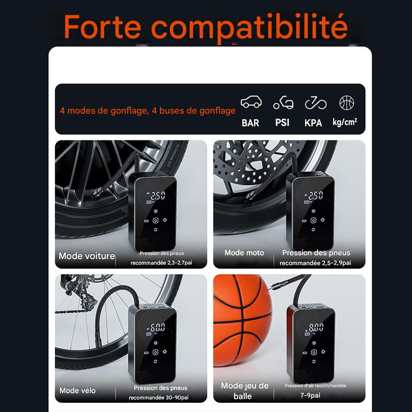 Pompa Ad Aria Senza Fili Gonfiatore Elettrico Ricaricabile