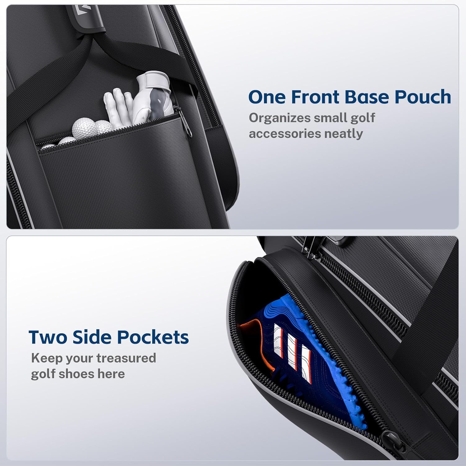 Hard Case Top Golf Club Travel Bag with Wheels, Padded Golf Luggage Case Cover for Airline - with Integrated Combo Lock, 1680D Wear-Resistant Oxford - Image 5