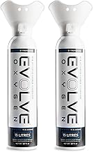 EVOLVE 15-Litre Pure Oxygen Canister with Breathing Cup | Portable Oxygen Can | Ideal for Home Use and Outdoor Activities | Designed by Firefighters | Made in Britain | Pack of 2