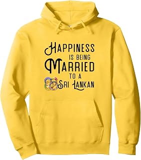 Sri Lankan Flag Wedding Rings Heart Marriage Sri Lanka Pullover Hoodie