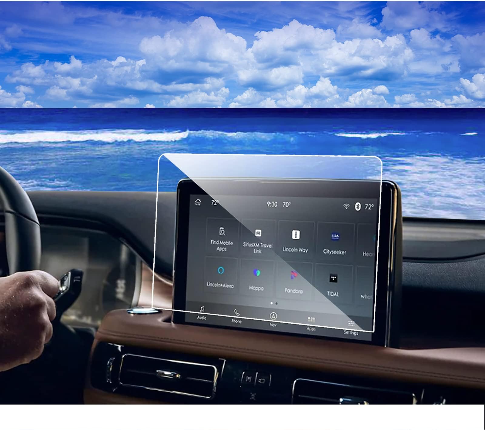 2024 Aviator Navigation Screen Protector for 2024 2020-2022 2023 Lincoln Aviator 10.1Inch Touch Screen Tempered Glass Protector Film Accessories 9H
