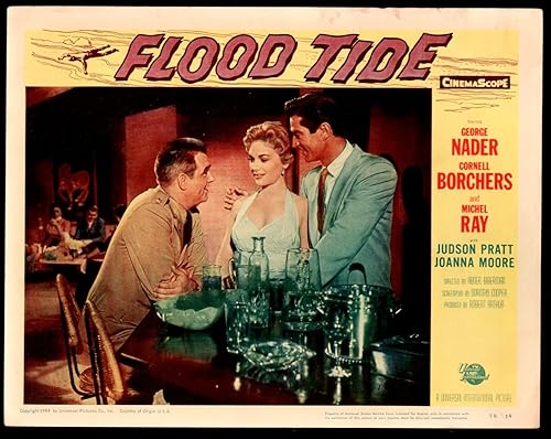 MOVIE POSTER Flood Tide 11"x14" Lobby Card George Nader Cornell Borchers Judson Pratt