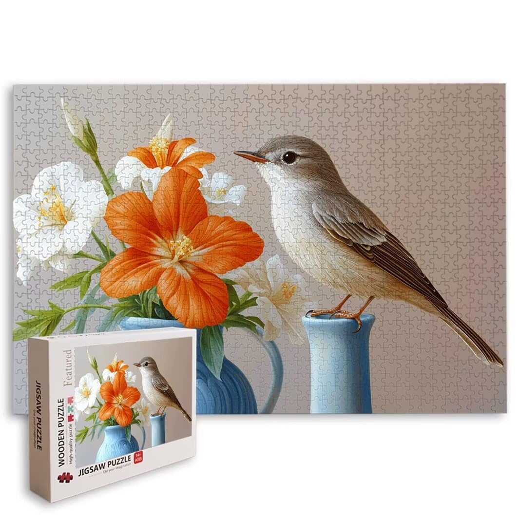 Puzzle Pájaro, Puzzle 1000 Piezas, Rompecabezas, Regalo Mujer, Decor -8116