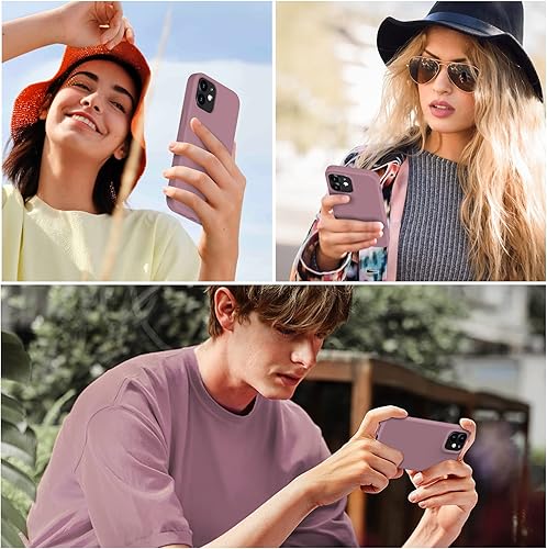 Miniatura 9 de DorisMax Funda para iPhone 12 Pro Max con protector de pantalla, funda protectora de silicona a prueba de golpes con forro de microfibra de goma de