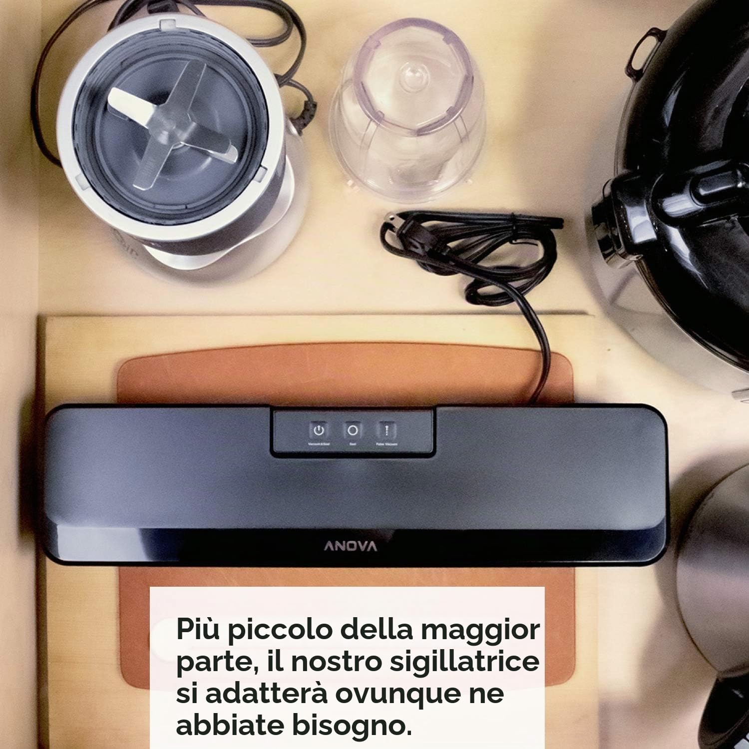 Anova Precision Vacuum Sealer Bags [ANVS01-EU00] Spina di Tipo C per uso in EU, confezione da 10 pz– Nero
