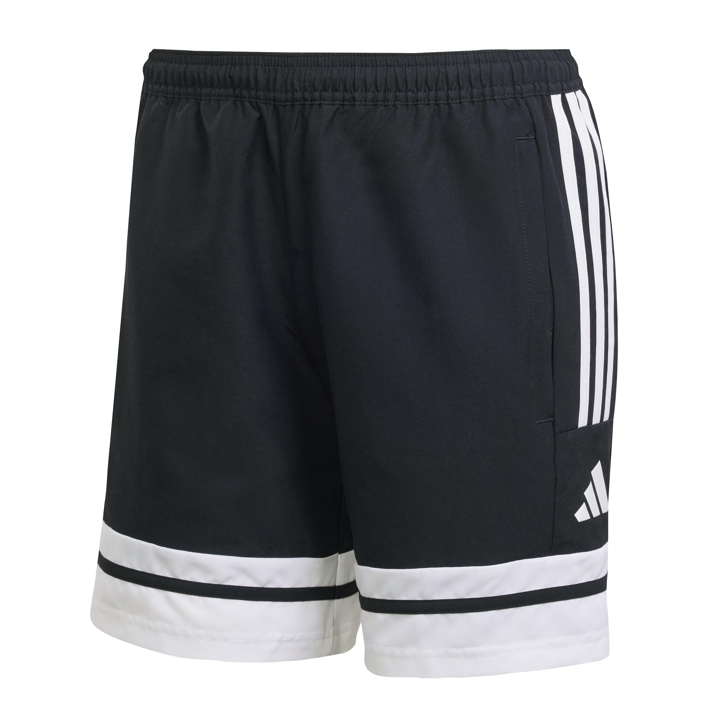 adidas Women's SQUADRA25 Downtime Woven Short, Black/White, XL